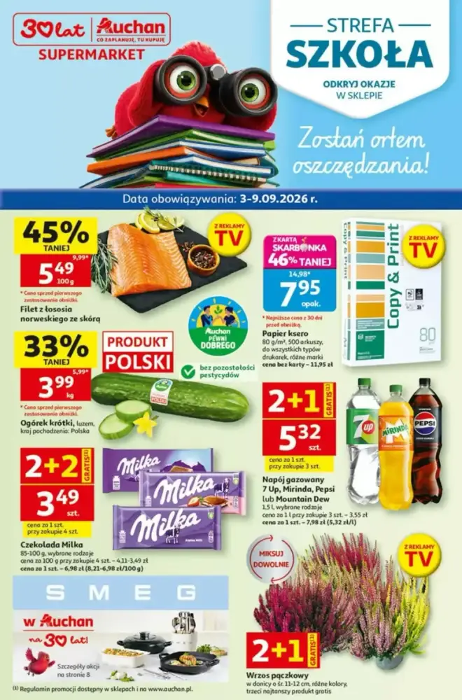 Okładka gazetki Auchan, ważna 3–9 wrzesień 2026
