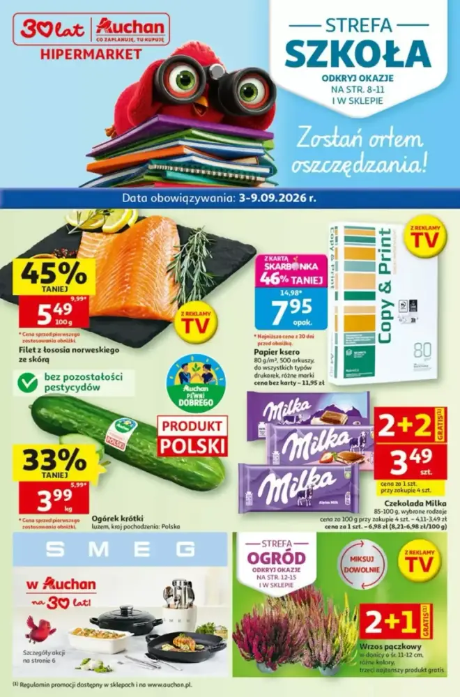Okładka gazetki Auchan, ważna 3–9 wrzesień 2026