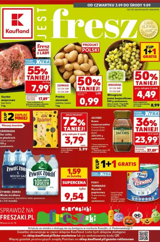Okładka gazetki Kaufland, ważna 3–9 wrzesień 2026