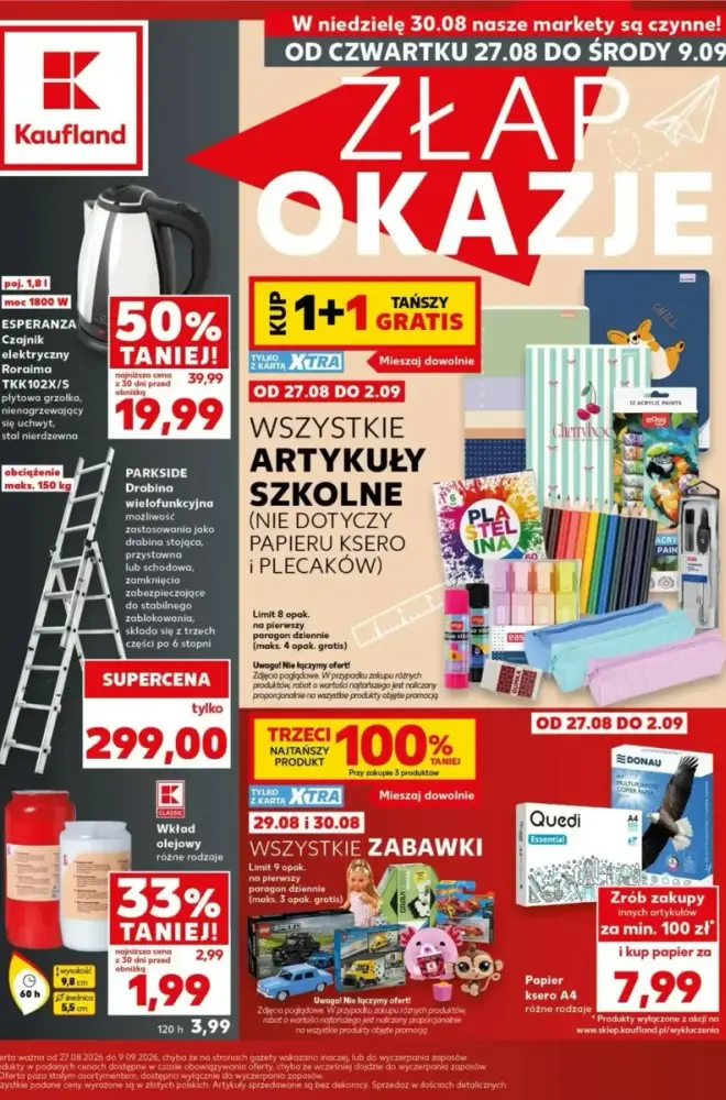 Okładka gazetki Kaufland, ważna 27 sierpnia 2026 – 9 września 2026