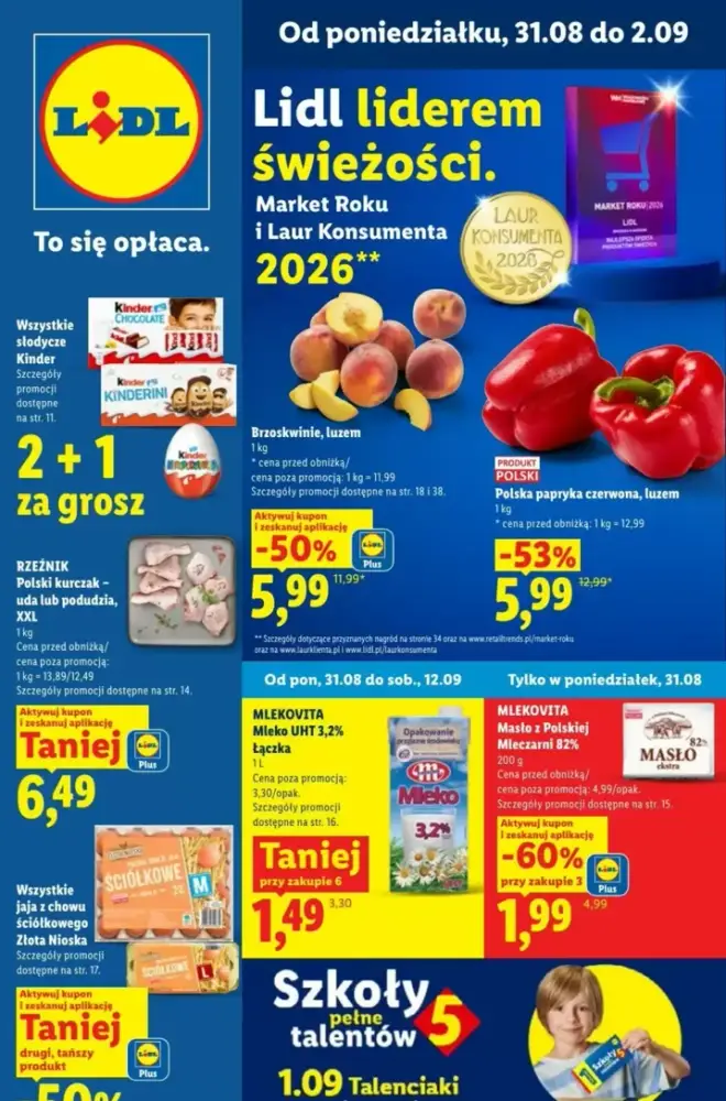 Okładka gazetki Lidl, ważna 31 sierpnia 2026 – 2 września 2026