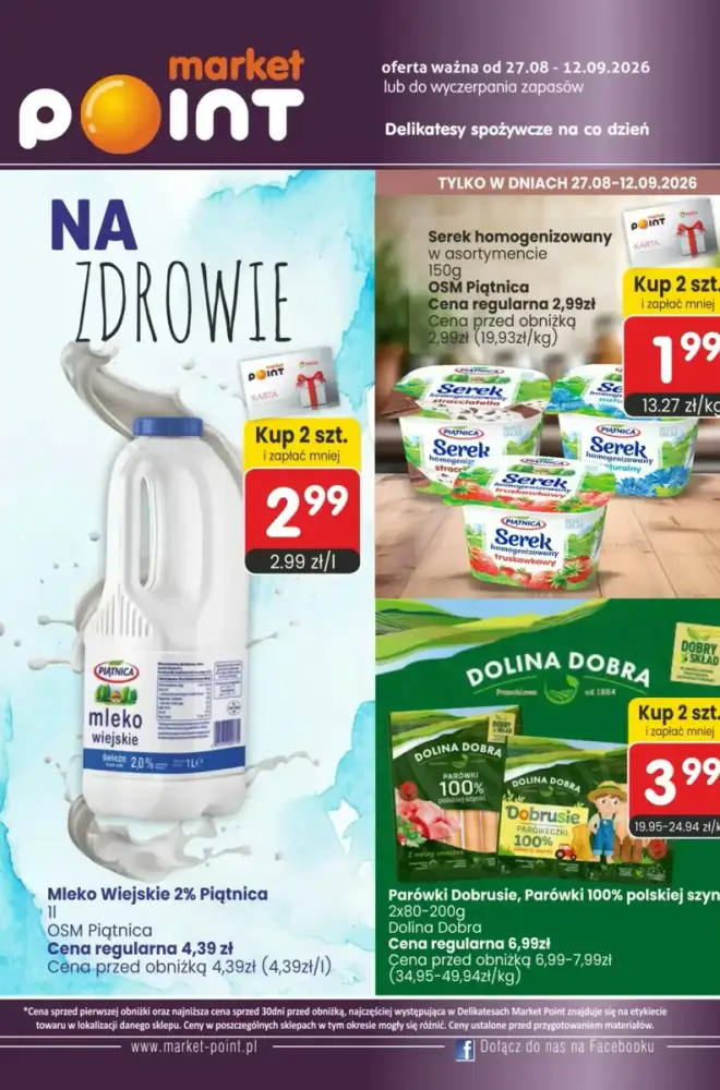 Okładka gazetki Market Point, ważna 27 sierpnia 2026 – 12 września 2026